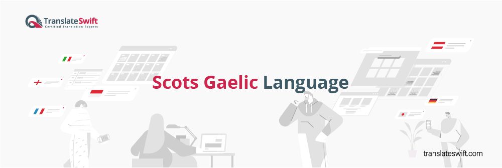 Image with Scots Gaelic Language written on it.